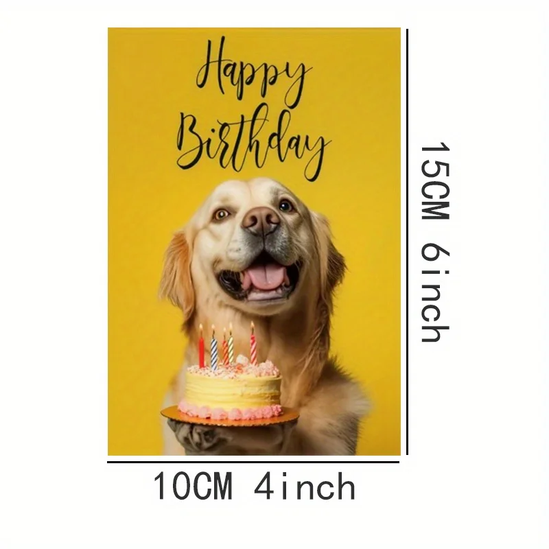 20PCS 현대적인 귀여운 강아지 생일 축하합니다 인사 엽서, 벽 장식에 적합, 이상적인 생일 선물, 가정 장식