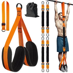 Enhanced Fitness Power Pull - Up Bar with Elastic Resistance Band (Orange 300LB)
