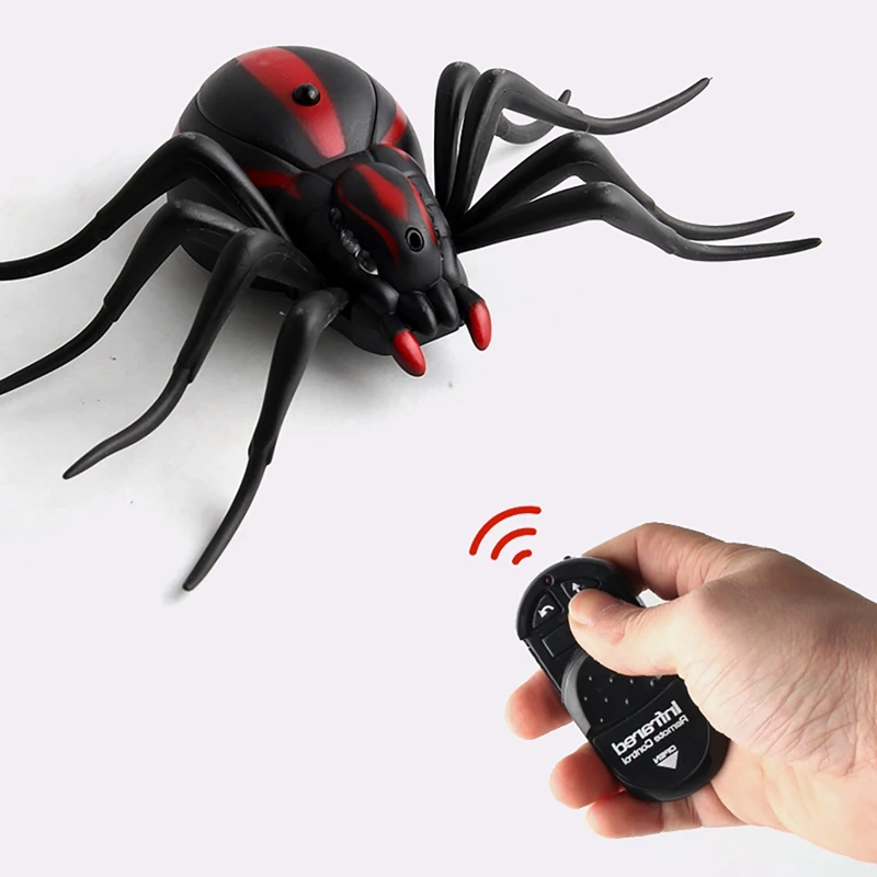 Infrared Remote Control Simulation Big Fake Spider Remote Control Toy Prank Insect Joke Scary Prank Bug Party Toy 3