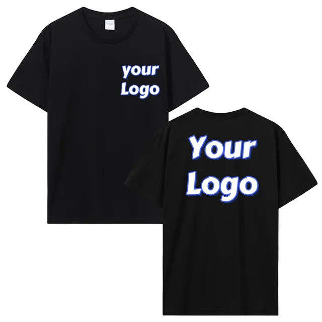 Customized Print T Shirt Men Women Custom Cotton Tops Tees DIY Your Like Photo Or Logo Cotton T-shirt Personalized Men Clothing 1