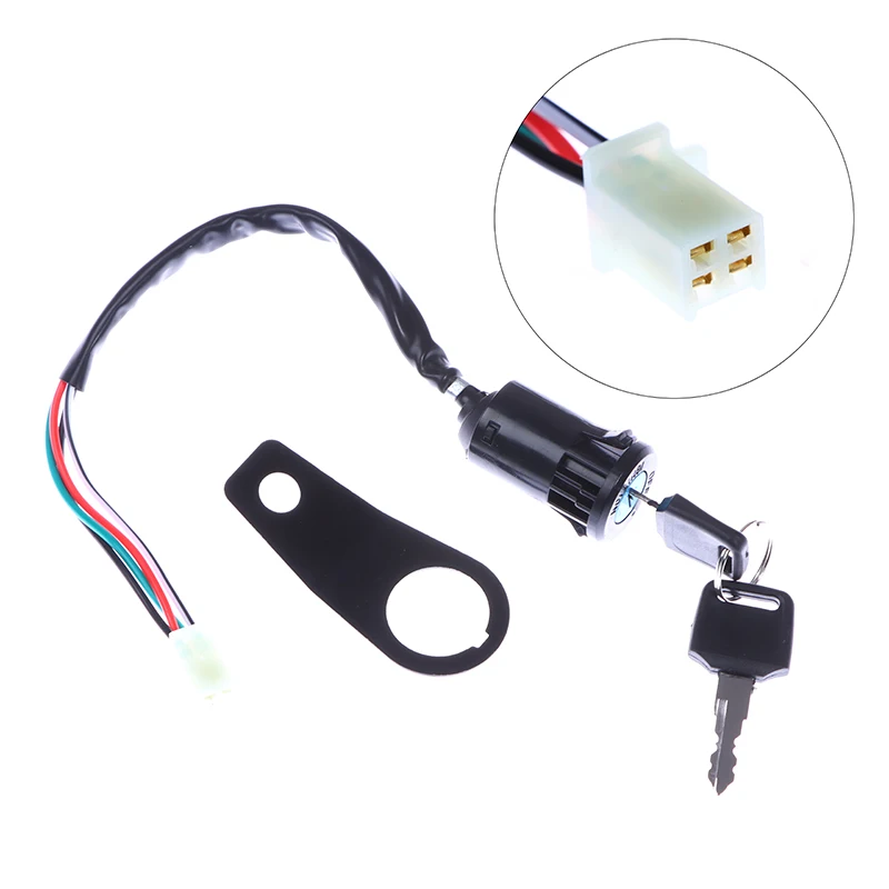 DIY Accessories Universal Motorcycle Start The Ignition Switch Lock Key With Bracket For Most 50cc 70cc 90cc 110cc 150cc 1 Set