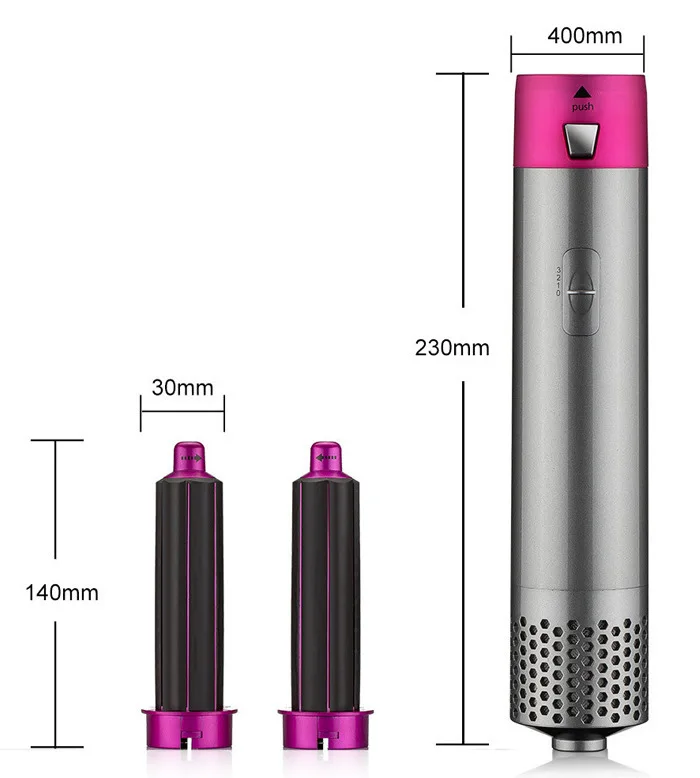 5 In 1 Big Wave Formers Hot Wind Care Rollers Wet and Dry Hair Dryer 1000W Auto Rotating Hair Curler Iron