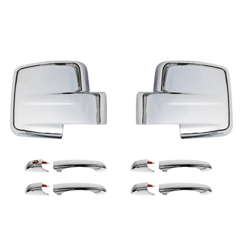 

Side Rearview Mirror Cover Shell Trim + Door Handle Cover Decoration For Jeep Patriot 2011-2016 Car Accessories Supplies