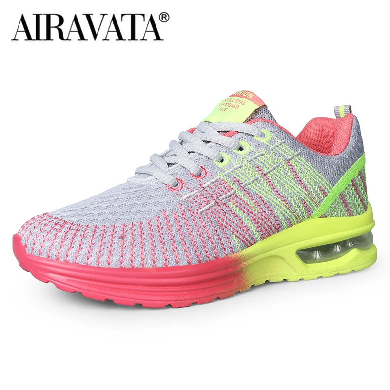 Women Sneakers Sports Tennis Shoes Cushion Running Shoes Lace Up Breathable Leisure Outdoor