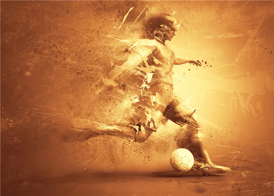 abstract soccer art