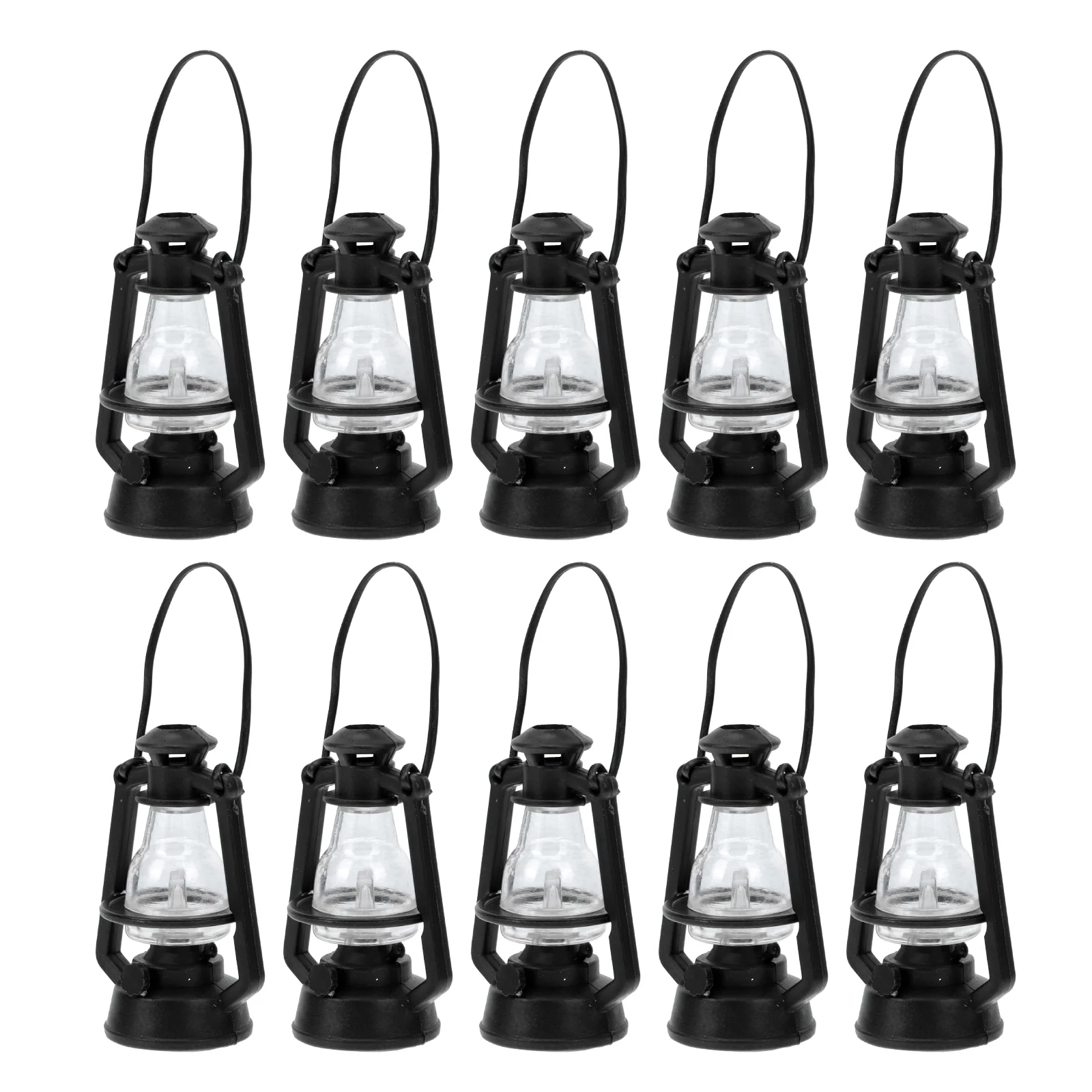 

10 Pcs Miniature Kerosene Lamp Kid Toy Small Lights House Decors Vintage Lamps Lantern Home Decorations Kitchen Retro