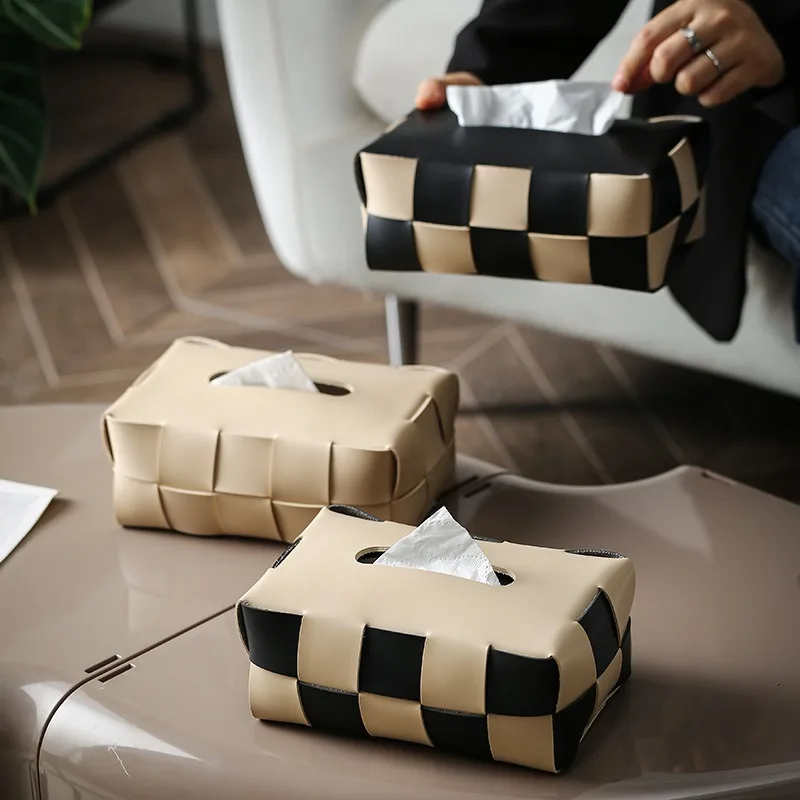 DIY 티슈케이스 Table Napkin Rings Box Storage Wet Tissue Paper Tissues/Wipes Leather Tissue Box for Car Organizer Boxes Holder Cover