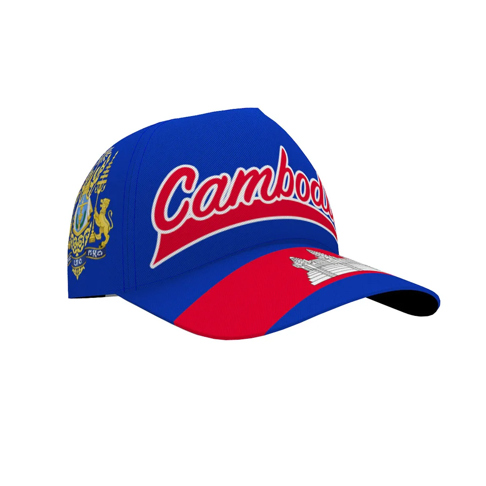 

Cambodia Male Youth Diy Free Custom Name Number Photo Khm Country Hat Nation Flag Kh Khmer Cambodian Kingdom Baseball Cap
