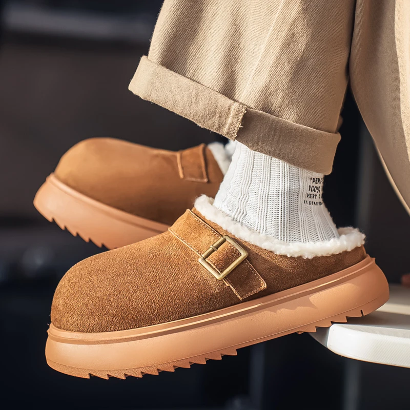 Winter Flat-bottomed  Fleece Silent Lightweight Warm and Anti-slip New Fashionable Solid Color Fleece Home Cotton Mop