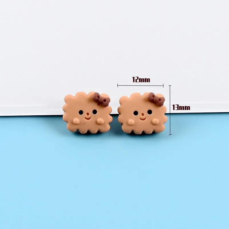 20Pcs Mini Simulation Candy Biscuits Donuts Flat back Resin Cabochon DIY Hair Accessories