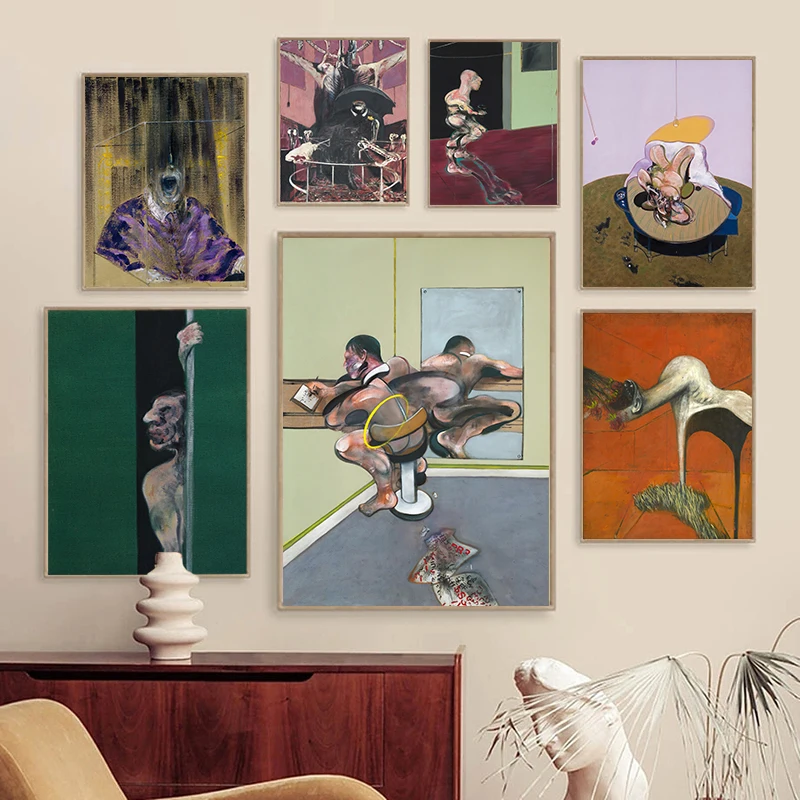 

Grotesque Art Francis Bacon Classic Artwork Poster Canvas Painting Abstract Wall Picture For Living Room Home Decoration