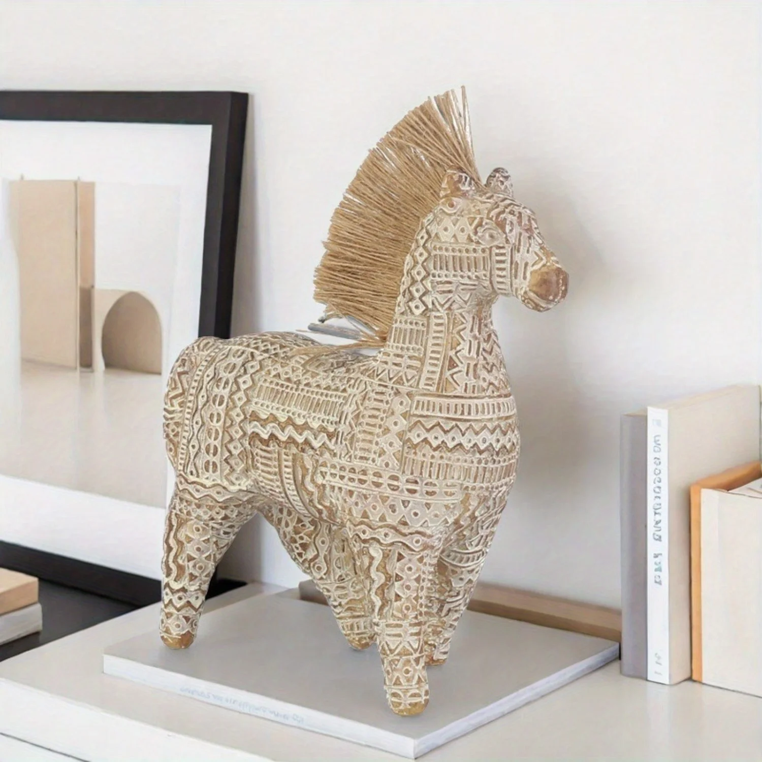 Modern Minimalist Home Decor, Pony Desktop Ornament, Office and Study Decoration, Art Handicraft