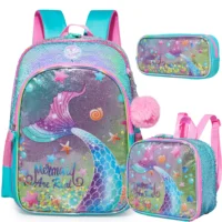 Meetbelify Backpack for Girls Backpacks Kids School Bookbag for Elementary Students Full Size Travel Bag with lunch box 1