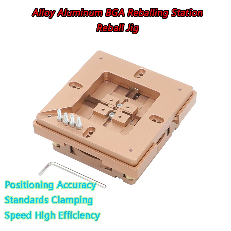 

80mm 90mm Universal Aluminum BGA Reballing Station Magnet Auto Adjust BGA Stencil Holder Support Fixture Retangle Chips