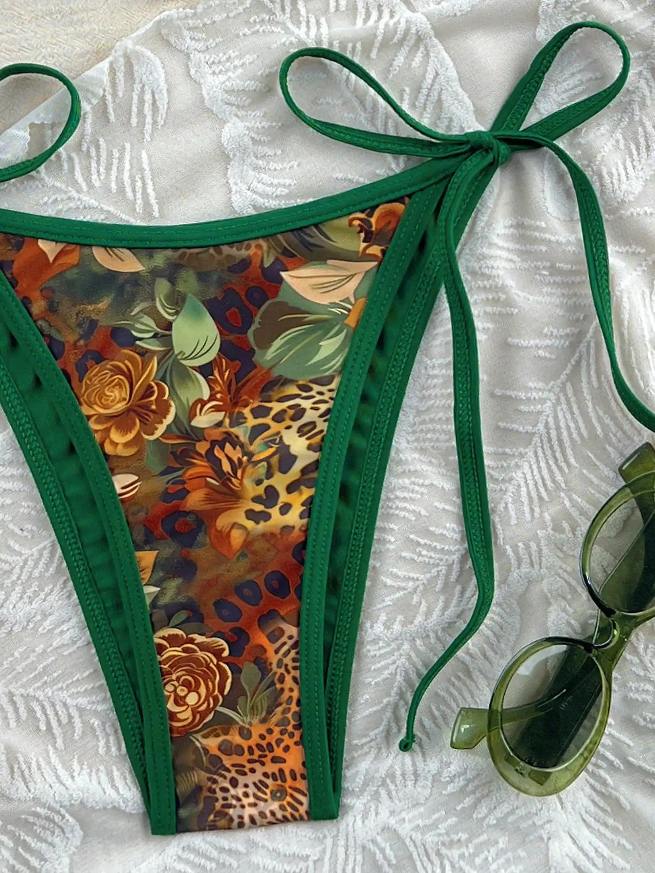 Leopard print bikini swimsuit - side view