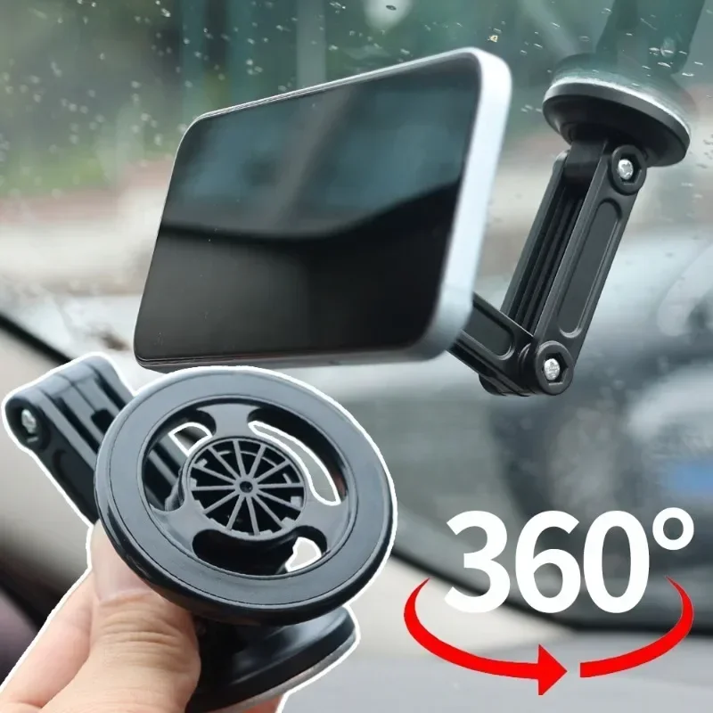 Car Magnetic Phone Holder 360&deg; Rotatable Universal Magnetic Suction Auto Instrument Panel Suction Navigation Support