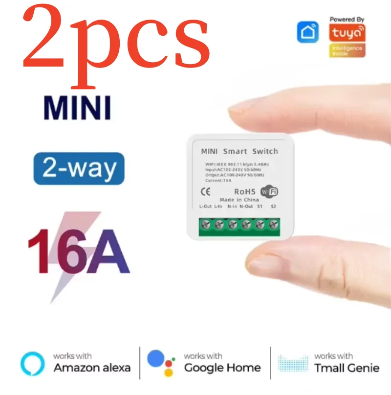 Enhanced Smart WiFi Switch with App-Controlled Automation and Voice Assistant Compatibility