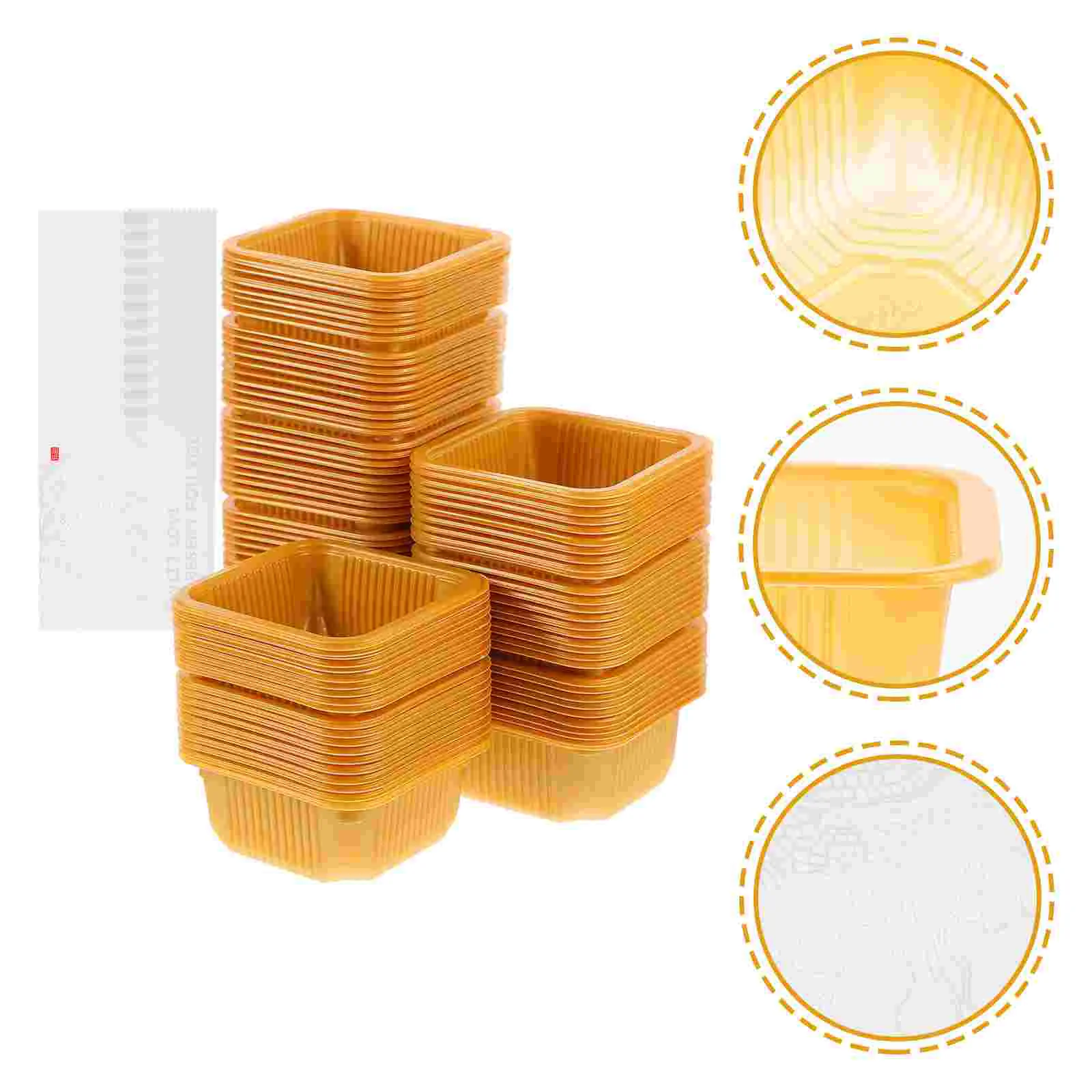 

Baking Bags Desserts Moon Cake Tray for Baked Food Decorative Container Cpp with Packing Carrying