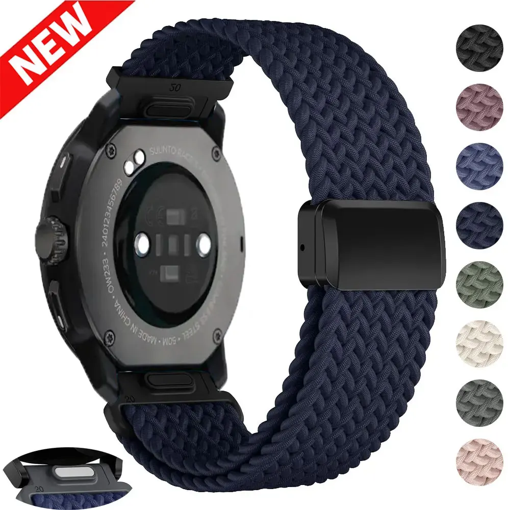 Magnetic Nylon Smartwatch Band, 22mm/20mm, Universal Fit