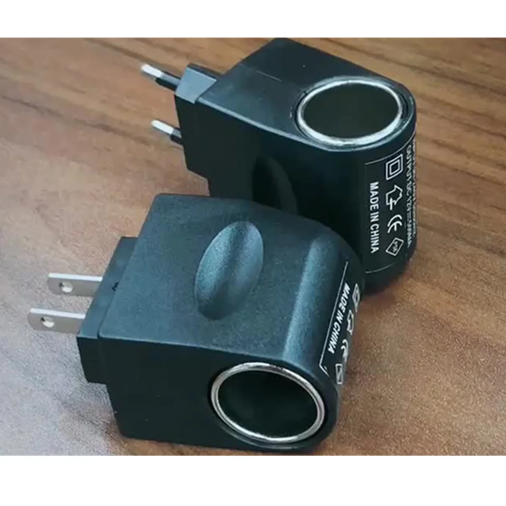 범용 AC 220V - DC 12V EU US 플러그 변환기 차량용 충전기 어댑터 시거잭 벽면 소켓 분배기 충전기