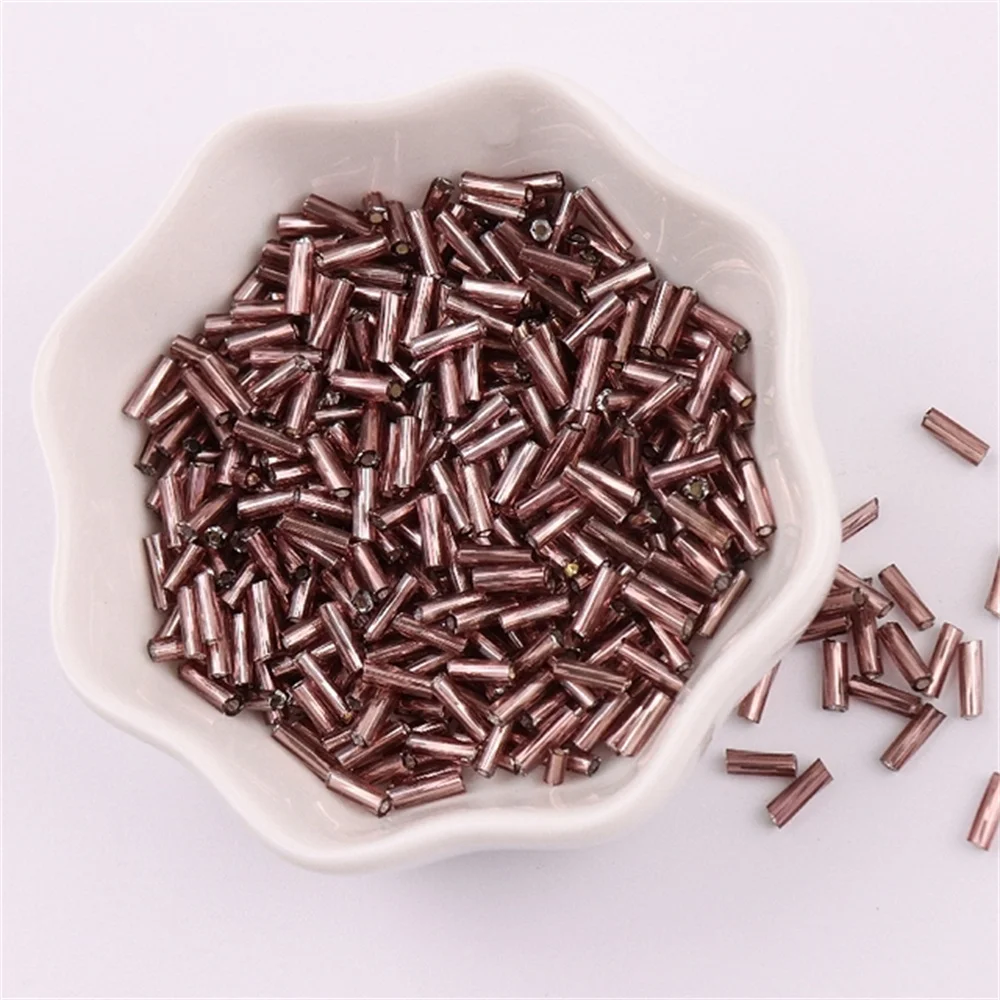 Vibrant Twisted Glass Bugle Beads for Jewelry and Garment Design (300 Pieces)