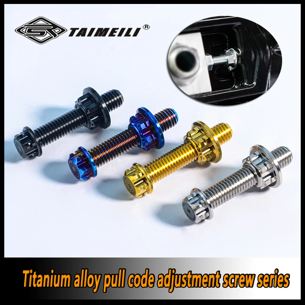 Taimeili-titanium Alloy Motocicleta Traseira Roda Extrator Peso do Equilíbrio Parafuso de Ajuste de Corrente Pcs