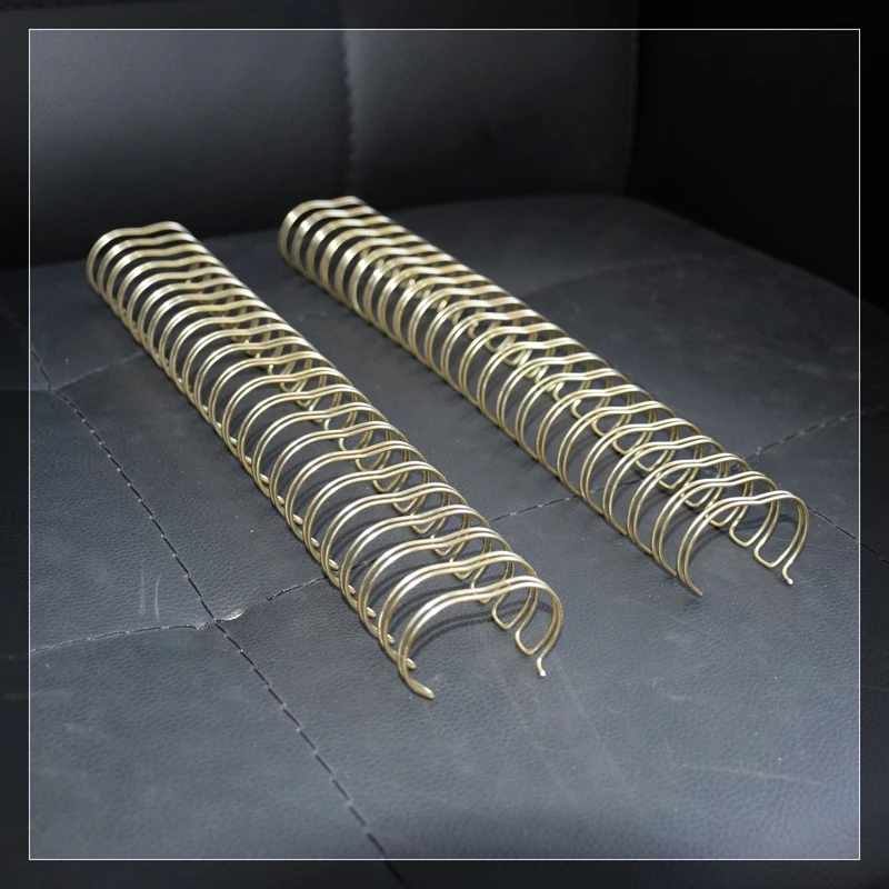 8PCS/LOT Light Gold A4 3:1/2:1 Pitch 6.4-38.1mm OY Double Coil Double Loop Wire Calendar Binding Comb Bindiing Wire Rings