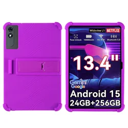Durable Eco - Friendly Silicone Tablet Cover - 13.4 - inch, Drop - Resistant & Long - Lasting - TABWEE T60 Pro (PURPLE)
