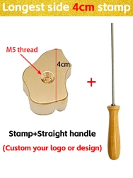 Personalized Custom Logo Branding Iron Stamp for Bakery and DIY Projects (Custom set B 4cm)