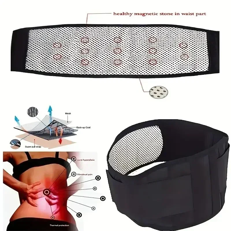 2025 New Adjustable Waist Tourmaline Self heating Magnetic Therapy Back Waist Support Belt Lumbar Brace Massage Band Health Care
