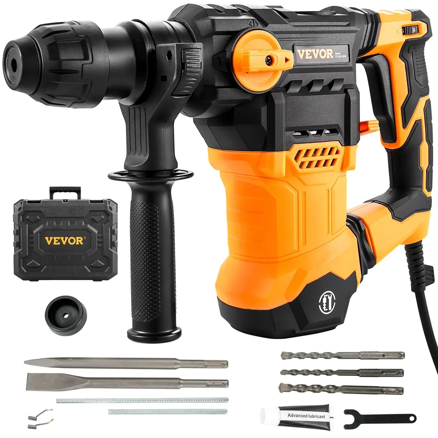 

VEVOR 1-1/4in SDS-Plus Rotary Hammer Drill, 13 A Corded Drills, Heavy Duty Chipping Hammers | USA | NEW