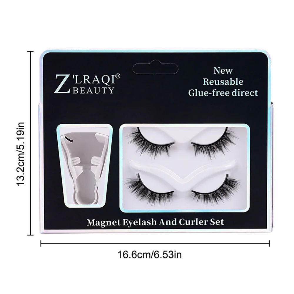 Magnetic False Eyelashes Kit 2 Pairs Reusable 3d Magnetic Eyelashes Multi-style Easy To Wear Eye Makeup False Supplies