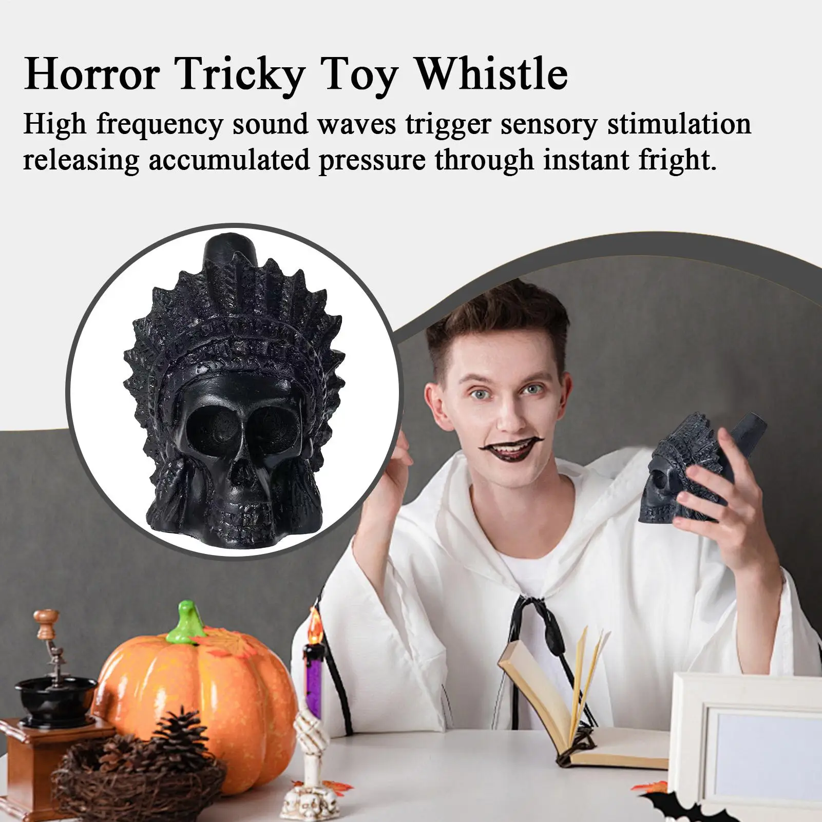 Aztec Death Whistle Screaming Loud Signal Prop Scary Pranks Whistle For Kids Stress Relief Collectibles Pranks Halloween Holiday
