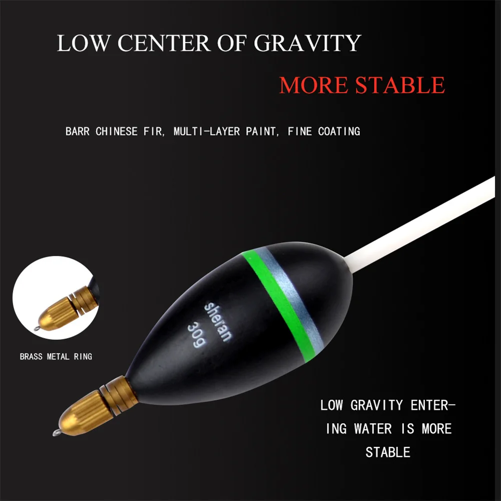 Fishing Float 15g 20g 25g 30g Vertical Buoy Wooden Fishing Floats Wood Long Tail Fishing Float Outdoor Fishing Gear Accessories