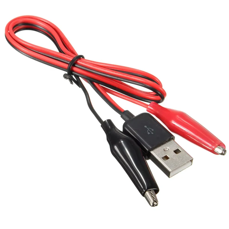 Alligator Clip Metal Alligator Clip Crocodile Electrical Clamp Testing Probe Crocodile Test Clip USB Adapter Multimeter Car Home