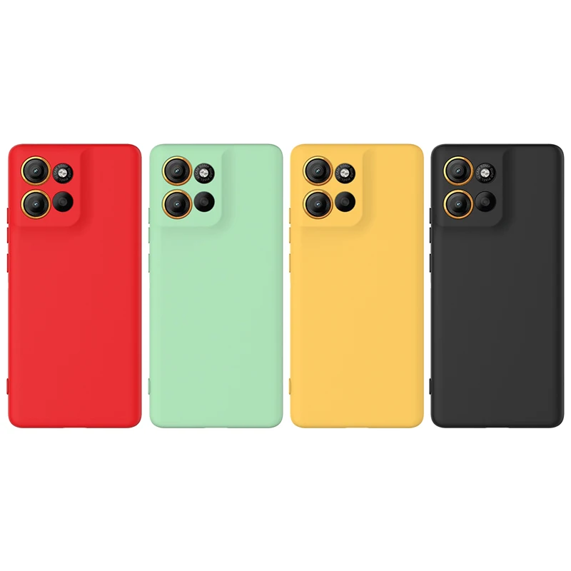 Soft Premium Liquid Silicone Strap Phone Case with Flocking Interior