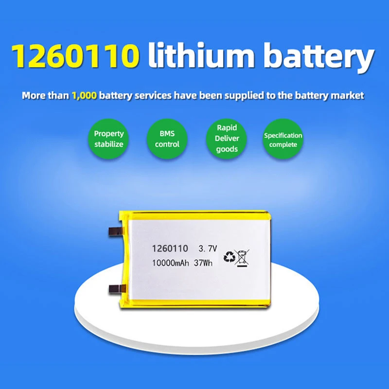 3.7V 10000mAh 1260110 Batteria Batterie ai polimeri di litio Lipo Li-Po Celle ricaricabili per Power Bank Laptop Luci da campeggio Fai da te - immagine 4