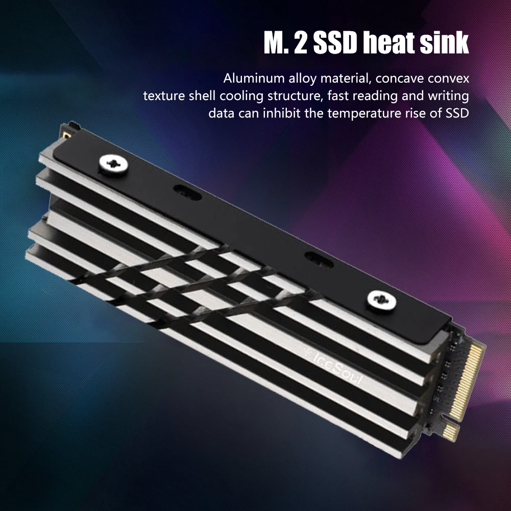 알루미늄 합금 냉각 방열판 PC 액세서리 CNC 솔리드 스테이트 하드 디스크 라디에이터 Nvme 2242/2280용 양면 열 패드