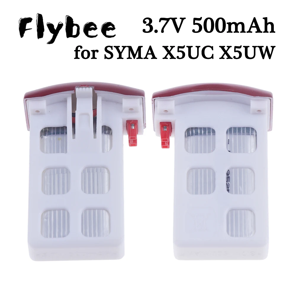 Литий-полимерный аккумулятор 3,7 в 500 мАч для SYMA X5UC X5UW, запасные части для радиоуправляемого дрона с дистанционным управлением, аксессуары от 1 шт. до 5 шт.