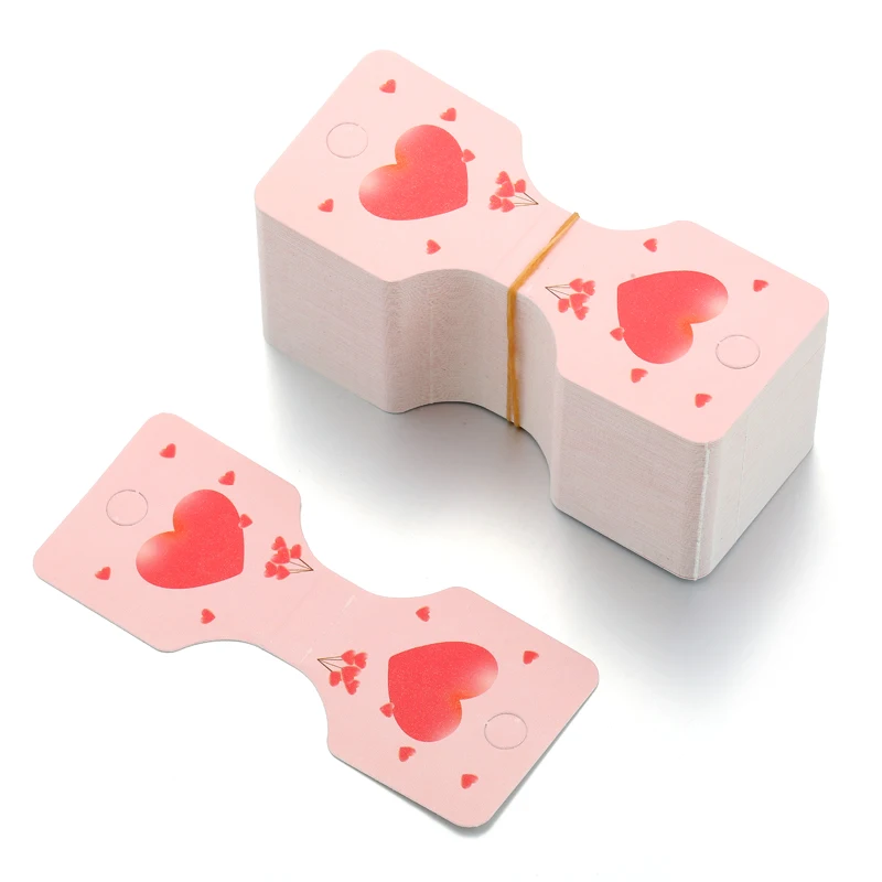 DIY 수제 목걸이 팔찌 머리띠 소매 행잉 라벨, 접이식 포장 골판지 디스플레이 카드, 30 개, X15
