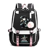 New Anime Tokitou Muichirou Pattern Backpack Street Cool Anime Backpack Large Capacity Zipper USB Backpack Travel Bag 1
