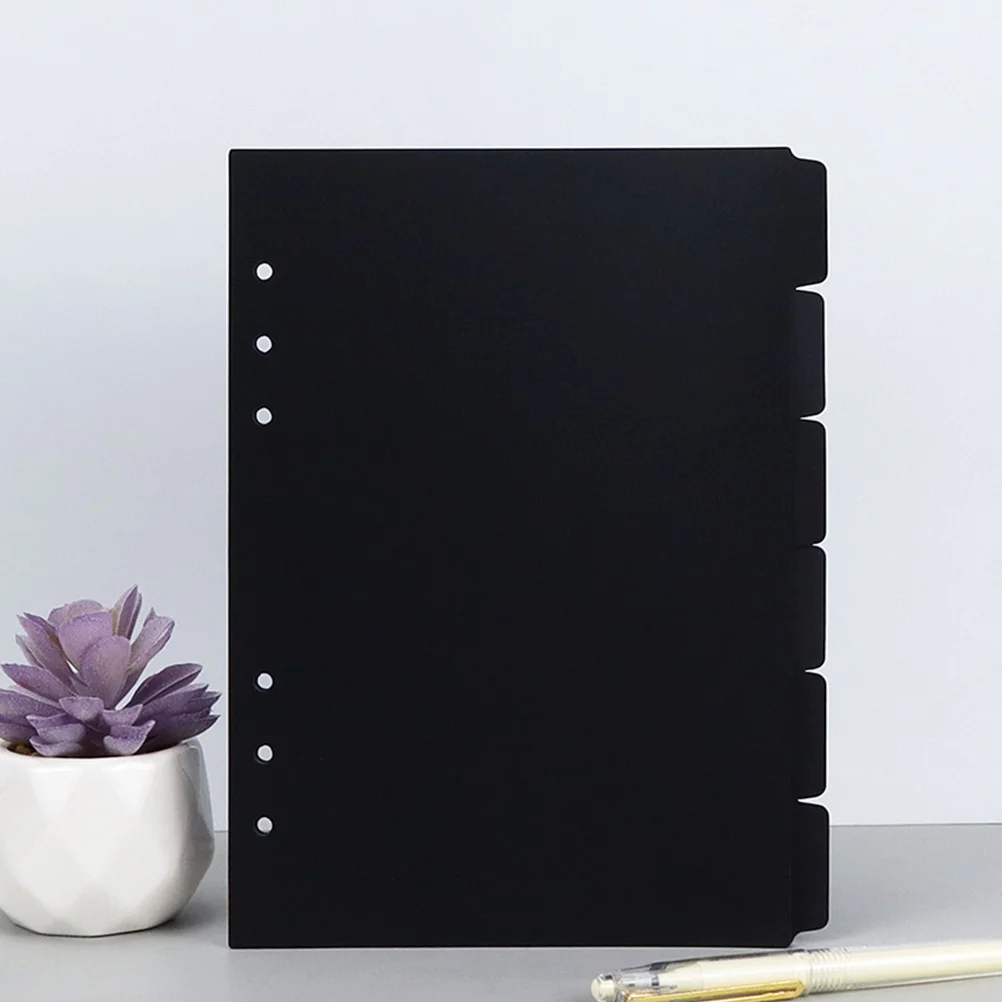 

6Pcs Binder Dividers 6 Ring Tab Dividers Plastic 6 Sheets Insertable Index Page Dividers 6 Hole Punch Dividers Letter A5