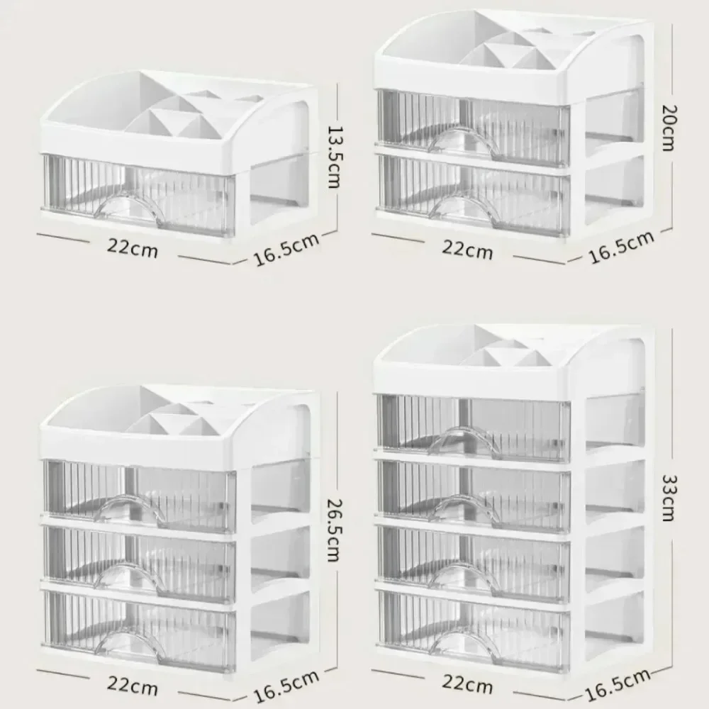 Multi-layer Storage Box Desktop Storage Drawer Hair Decor Cabinet Cosmetics Jewelry Stationery Organizers Makeup Storage 6