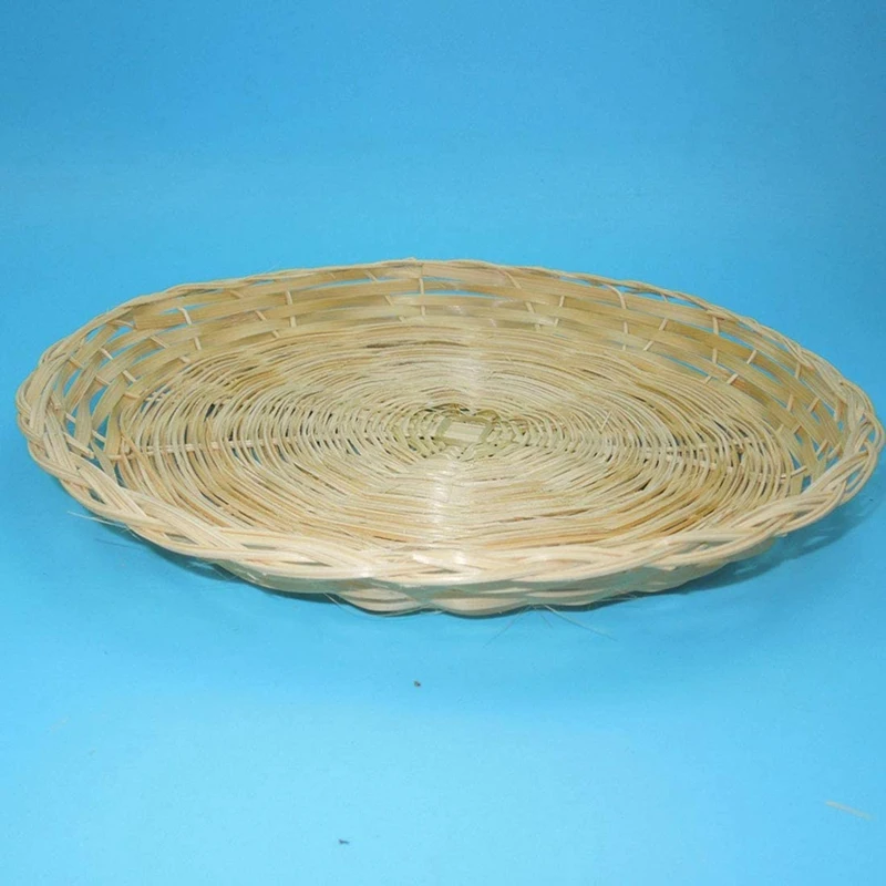 Bamboo Paper Plate Holder - 10 Inch Round Woven Plate Holder, Reusable Paper Plate Holders For Picnic Party 3