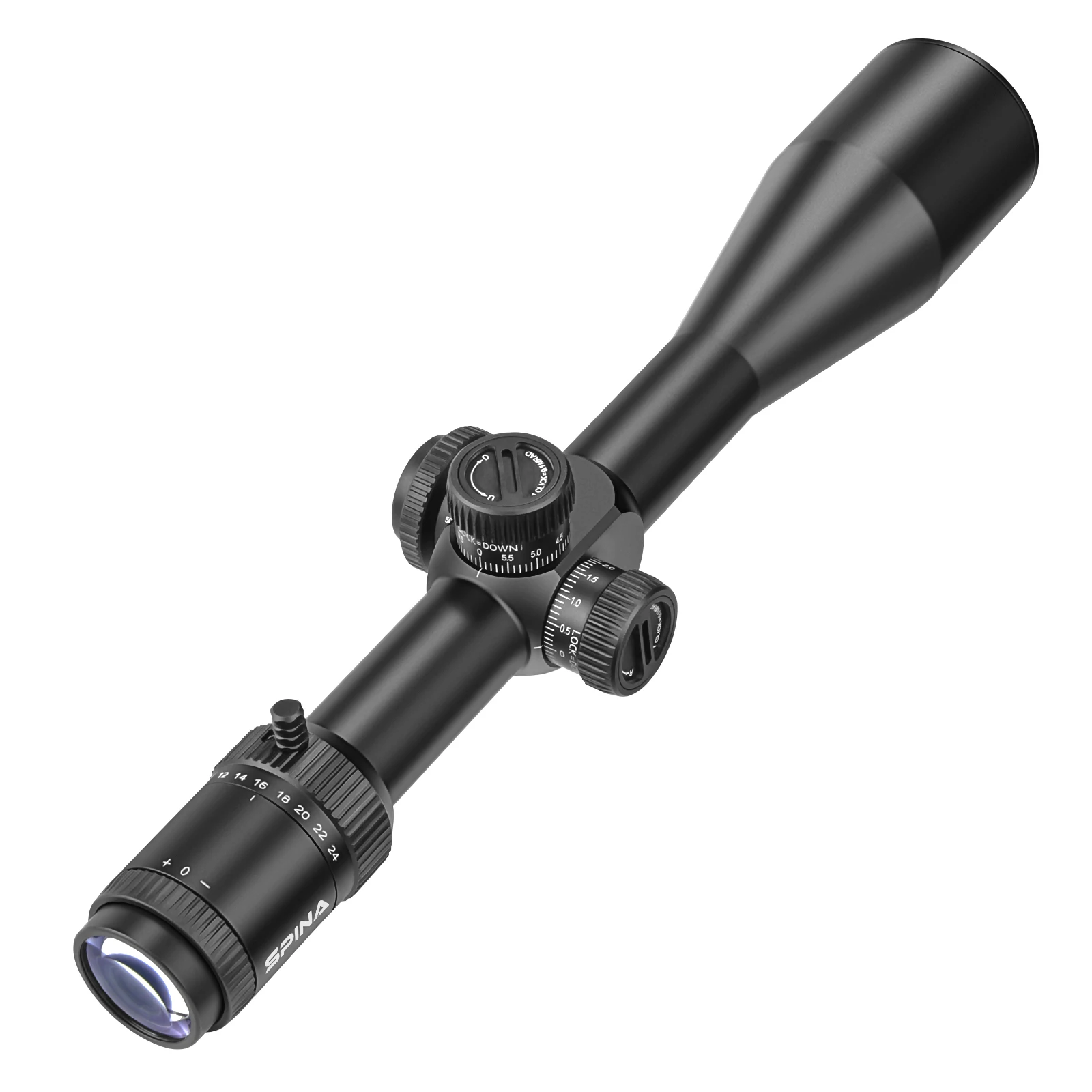 Cannocchiale Tattico SPINA OPTICS 2-16x56 - Primo Piano Focale, Parallasse Laterale, Per Caccia