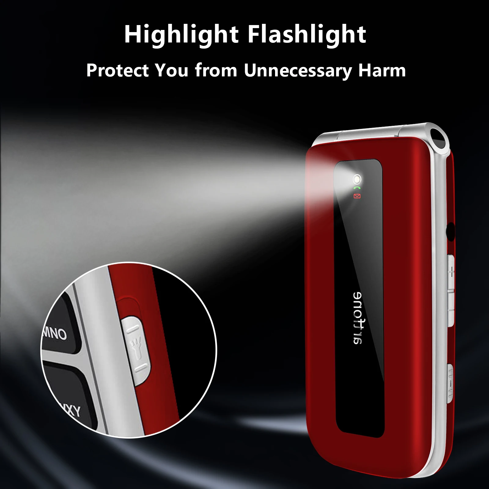 Artfone F20 Big Button Senior Flip Mobile Phone For Elderly Unlocked Celulares Single Sim Wireless FM Bluetooth 5