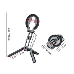 Magnetic Foldable Pocket Phone Holder with Hook and Tripod Functionality (BK - 03 Air)