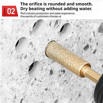 5pcs Brazed Diamond Hole Opener Set Diamond Core Drill Bits for Angle Grinder Ceramic Granite Marble Stone Tile Hole Saw tool 1