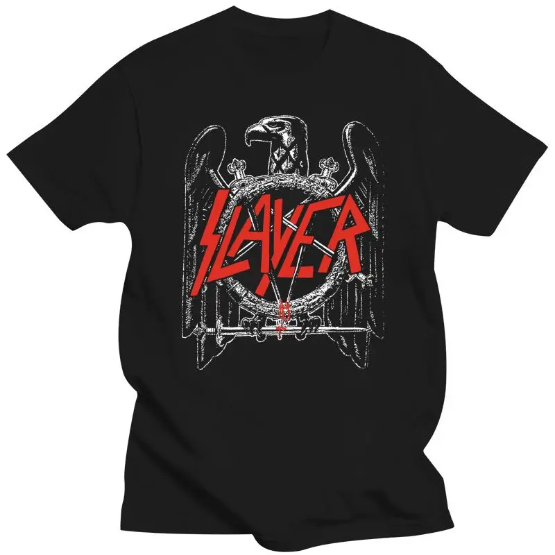 

2022 Slayer Men'S Black Eagle T Shirt Men Women Medium Black TEE Shirt 2Xl 3Xl 4Xl 5Xl 100% Cotton T-Shirt
