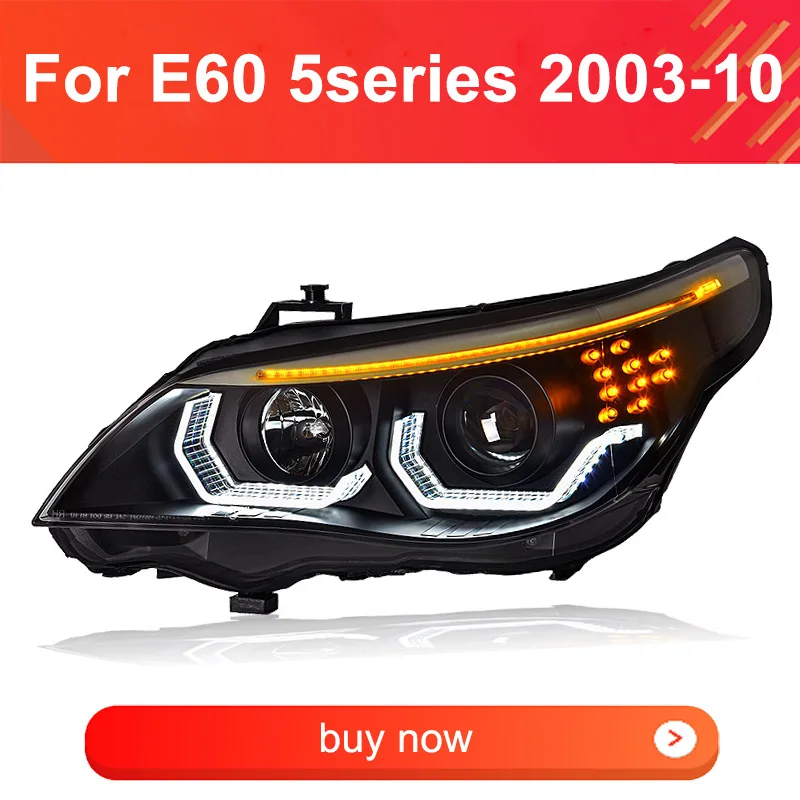 

Car Headlights for BMW E60 Head Lamp 2003-2010 LED Day Running Light DRL Dynamic Turning 520i 523i 530i Headlights